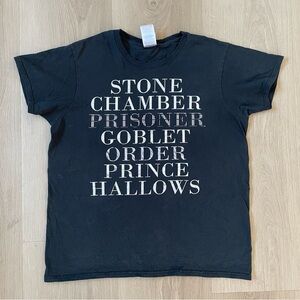 Harry Potter Woman Medium Shirt Black Graphic Booktok Titles Whimsigoth Reader